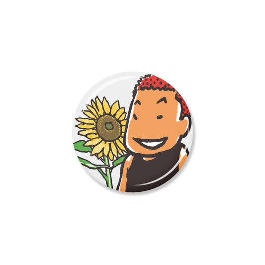 Button badge sunflower